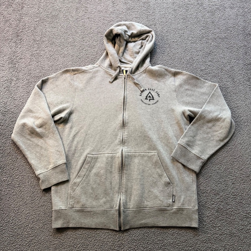 Burton Base Camp Mountain Dew Zip Up Hoodie Mens Medium Gray Burlington Vermont